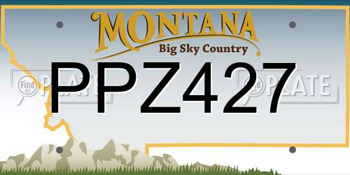 PPZ427 Montana License Plate