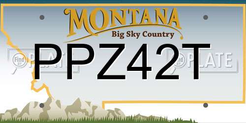 PPZ42T Montana License Plate
