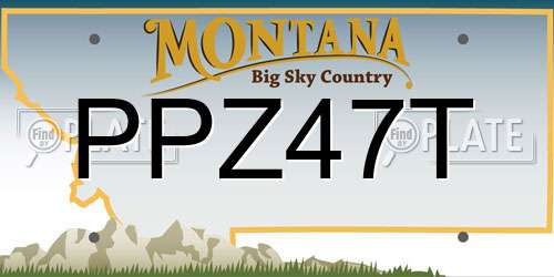 PPZ47T Montana License Plate