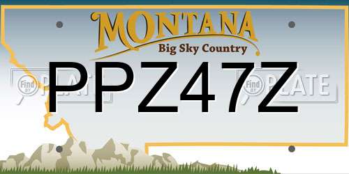 PPZ47Z Montana License Plate