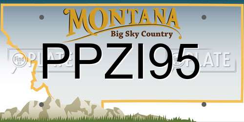 PPZI95 Montana License Plate