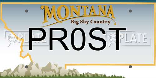 PR0ST Montana License Plate