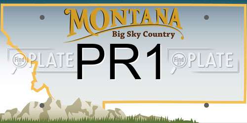 PR1 Montana License Plate