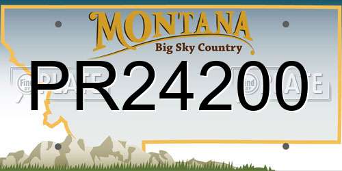PR24200 Montana License Plate