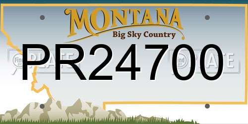 PR24700 Montana License Plate
