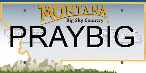 PRAYBIG Montana License Plate