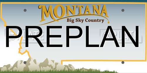 PREPLAN Montana License Plate