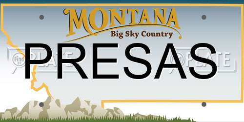PRESAS Montana License Plate