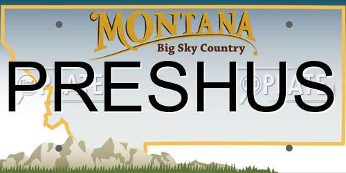 PRESHUS Montana License Plate