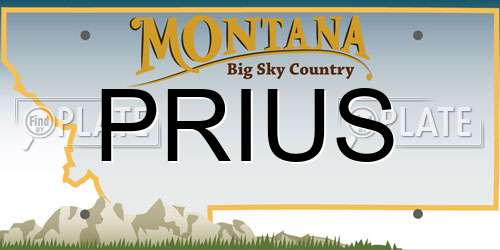 PRIUS Montana License Plate