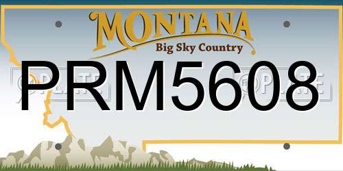 PRM5608 Montana License Plate
