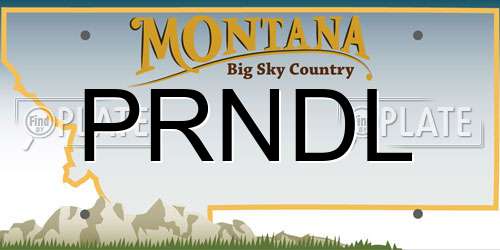 PRNDL Montana License Plate