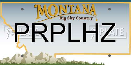 PRPLHZ Montana License Plate