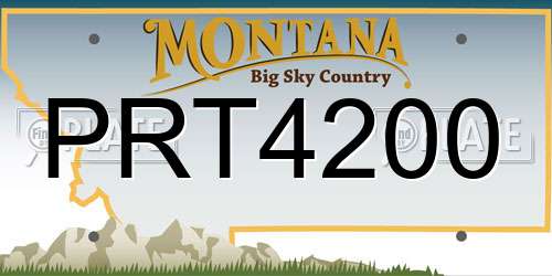 PRT4200 Montana License Plate