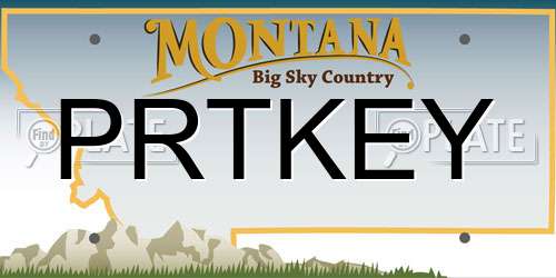 PRTKEY Montana License Plate