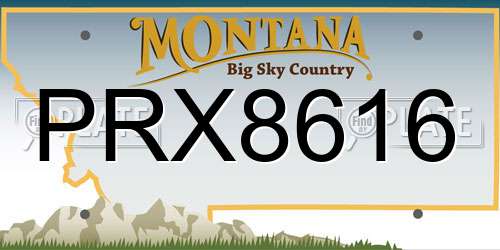 PRX8616 Montana License Plate