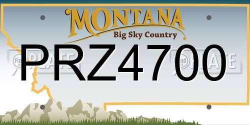 PRZ4700 Montana License Plate