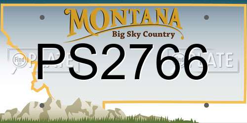 PS2766 Montana License Plate