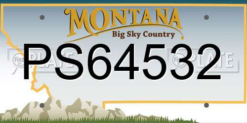 PS64532 Montana License Plate