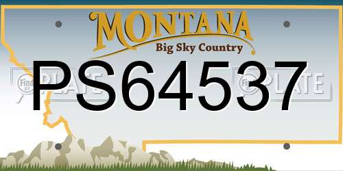 PS64537 Montana License Plate
