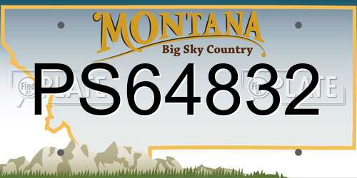 PS64832 Montana License Plate