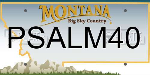 PSALM40 Montana License Plate