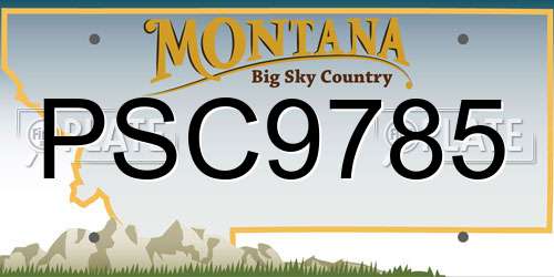 PSC9785 Montana License Plate