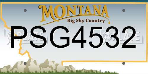 PSG4532 Montana License Plate