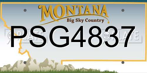 PSG4837 Montana License Plate