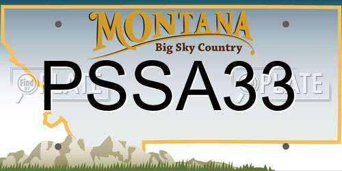 PSSA33 Montana License Plate