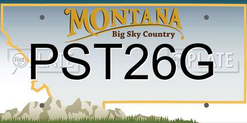 PST26G Montana License Plate