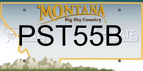 PST55B Montana License Plate