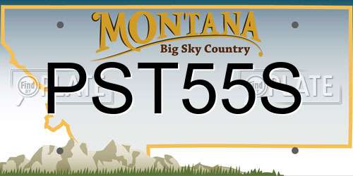 PST55S Montana License Plate