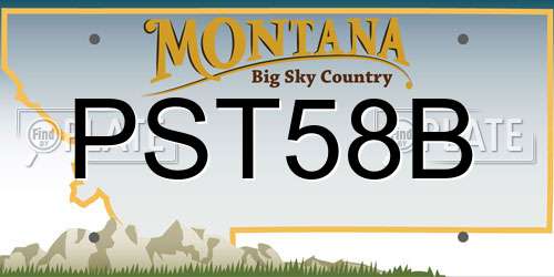 PST58B Montana License Plate
