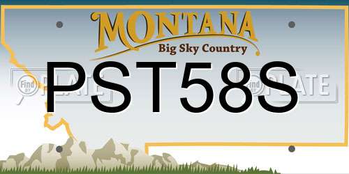 PST58S Montana License Plate