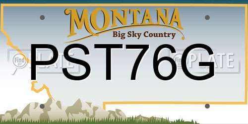 PST76G Montana License Plate