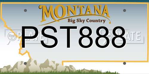 PST888 Montana License Plate