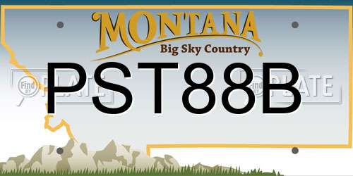 PST88B Montana License Plate