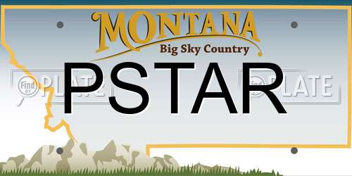 PSTAR Montana License Plate