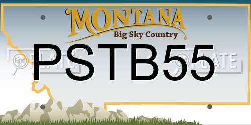 PSTB55 Montana License Plate