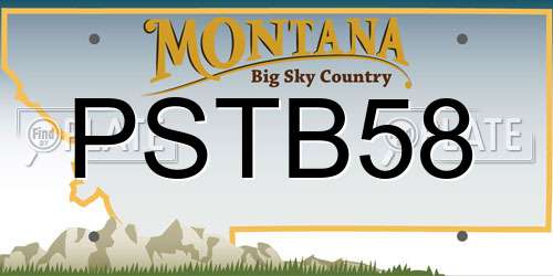 PSTB58 Montana License Plate