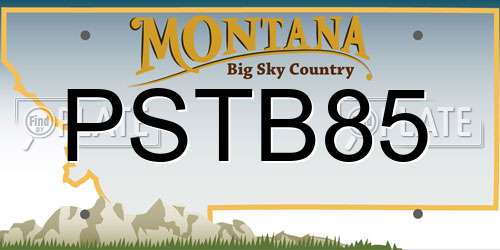 PSTB85 Montana License Plate