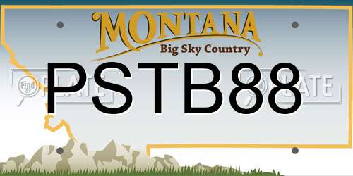 PSTB88 Montana License Plate