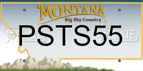 PSTS55 Montana License Plate