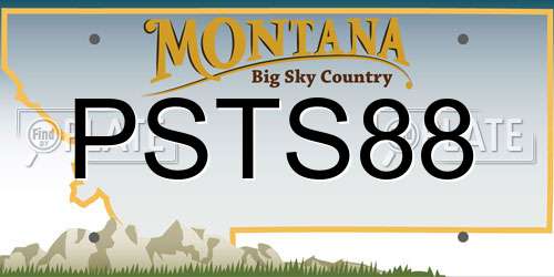 PSTS88 Montana License Plate