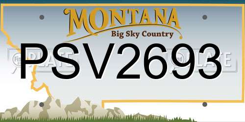 PSV2693 Montana License Plate