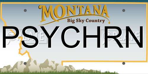 PSYCHRN Montana License Plate