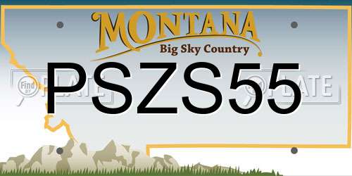 PSZS55 Montana License Plate