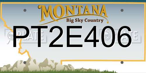 PT2E406 Montana License Plate