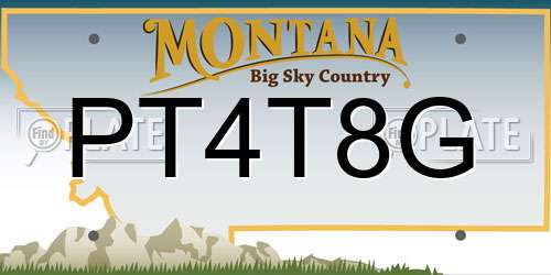 PT4T8G Montana License Plate